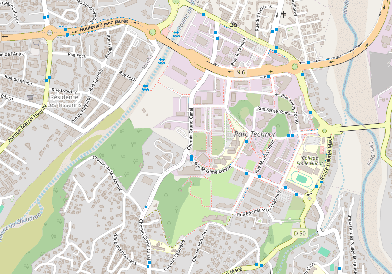 Plan d'accès : La Technopole, 11 chemin Grand Canal, 97490 Sainte-Clotilde